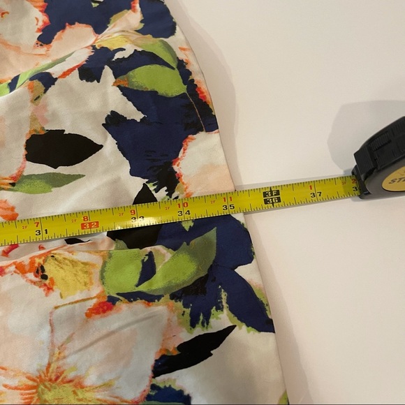 J Crew Dress Sateen Floral Fit & Flare Midi Dress C3327 Sz 6 - Picture 8 of 15